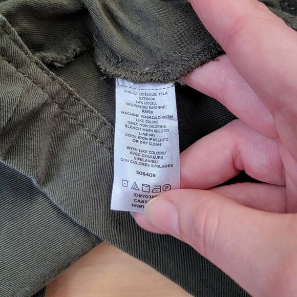 Loft Army Green Drawstring Utility Jacket Spring Casual Comfy | Size: XSmall - Picture 13 of 13